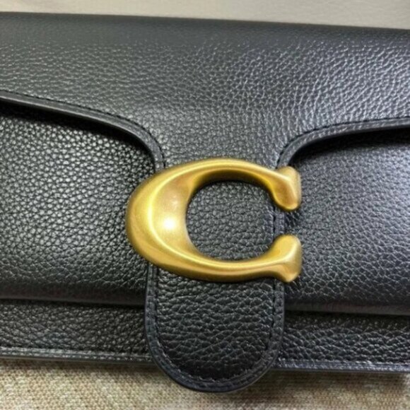 Coach Black Shoulder Bag with Gold Accents - Picture 3 of 5
